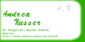 andrea nusser business card